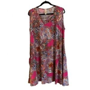 Vibrant Paisley Sleeveless Dress